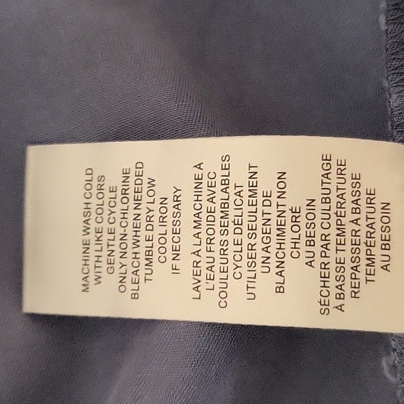 Workshop Republic Clothing Denim Sleeveless Button Down Hi Low Blouse  Size XS - Picture 9 of 12